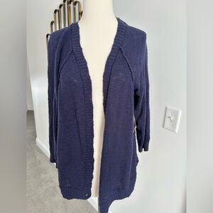 NWOT Mudd Women's Cardigan Sweater Navy Blue Dark Blue Button Up Knit XL New Y2K
